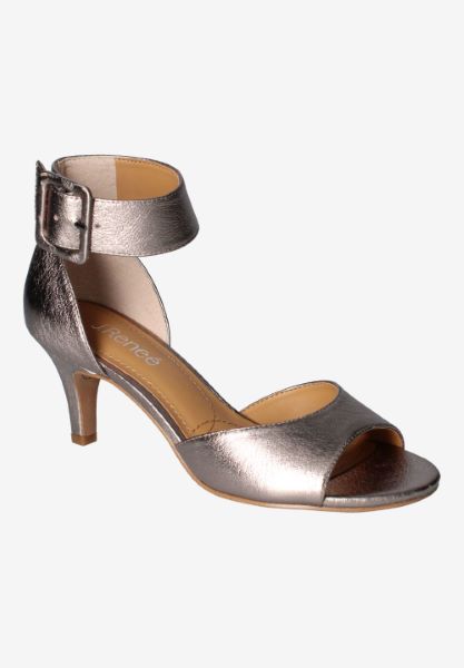 Front view of Indra TAUPE MET NAPPA