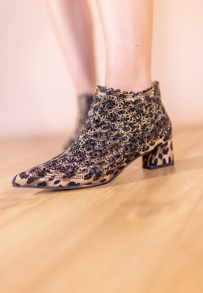 Lifestyle image of Jacinta BROWN/BLACK ANIMAL PRINT/STUDS