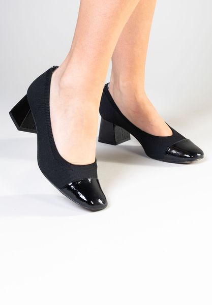 Lifestyle image of Javelle BLACK STRETCH KNIT/PATENT