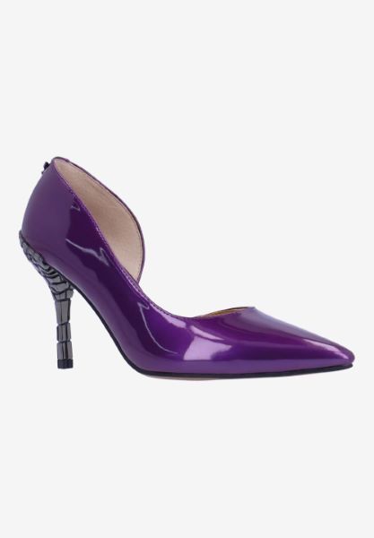 Front view of Jeanine PURPLE PATENT