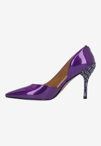 Left side view of Jeanine PURPLE PATENT