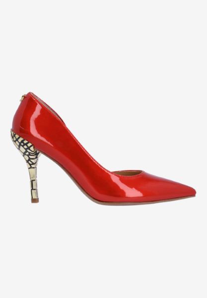 Right side view of Jeanine RED PATENT