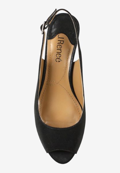 Top view of Jenvey Black Satin
