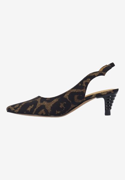 Left side view of Jeyora BROWN/BLACK LEOPARD PRINT