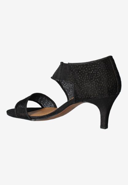 Back view of Jivika BLACK SNOW DOT/GLITTER
