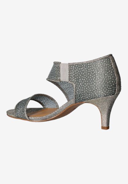Back view of Jivika PEWTER SNOW DOT/GLITTER
