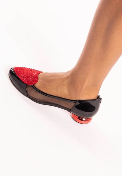 Lifestyle image of Jooliete BLACK/RED PATENT/SATIN/MESH