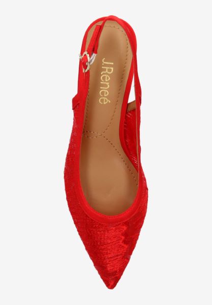 Top view of Juliah RED SEQUIN MESH