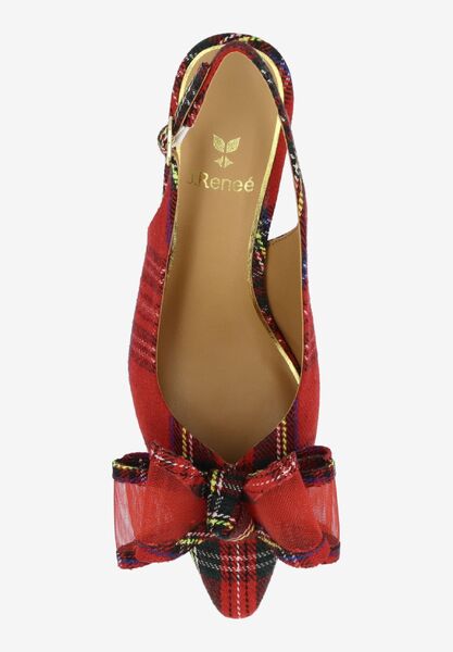Top view of Kalindra RED MULTI PLAID
