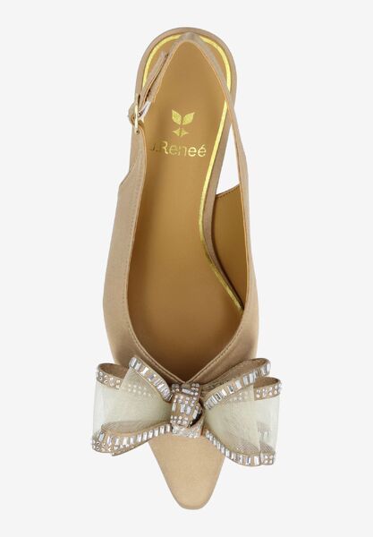 Top view of Kalindra BEIGE SATIN