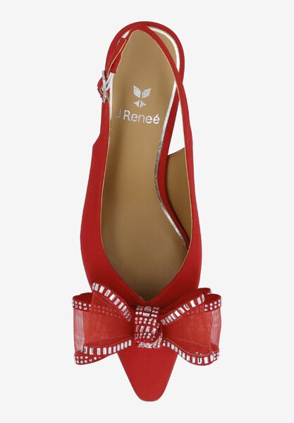 Top view of Kalindra RED SATIN