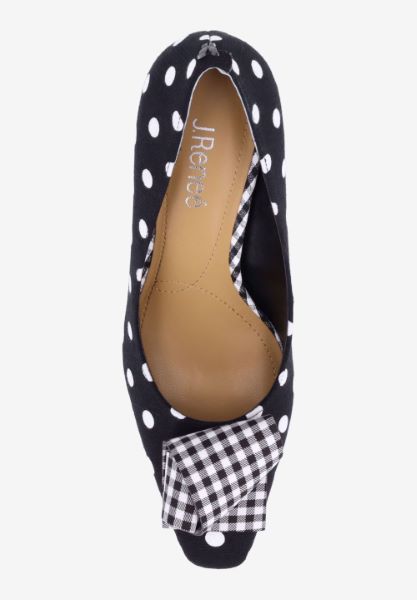 Top view of Karali BLACK/WHITE POLKA DOT/GINGHAM