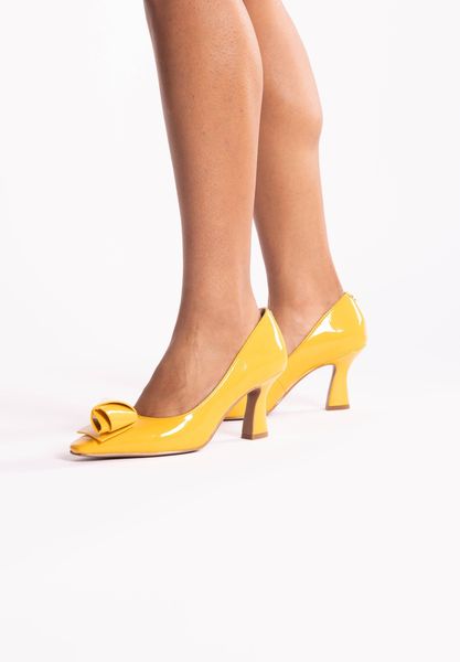 J. Renee' Karali Yellow Patent Women's Slip On Pump