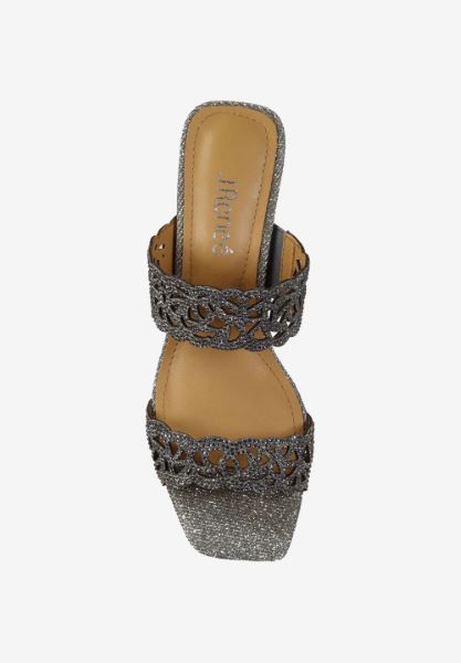 Top view of Keetana PEWTER GLITTER/STONES