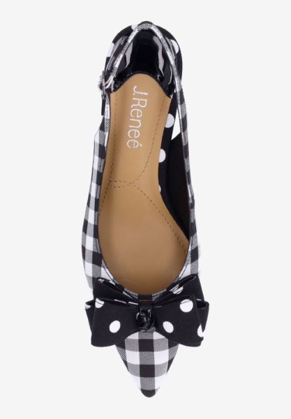 Top view of Kimma BLACK/WHITE GINGHAM/POLKA