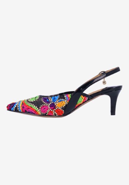 Left side view of Klaudia BLACK/BRIGHT MULTI FIESTA