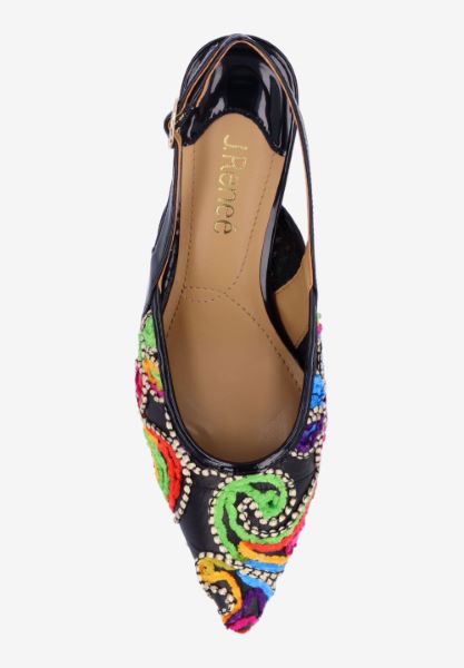 Top view of Klaudia BLACK/BRIGHT MULTI FIESTA