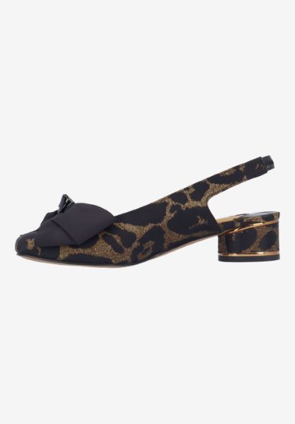 Left side view of Lazule BROWN/BLACK LEOPARD PRINT
