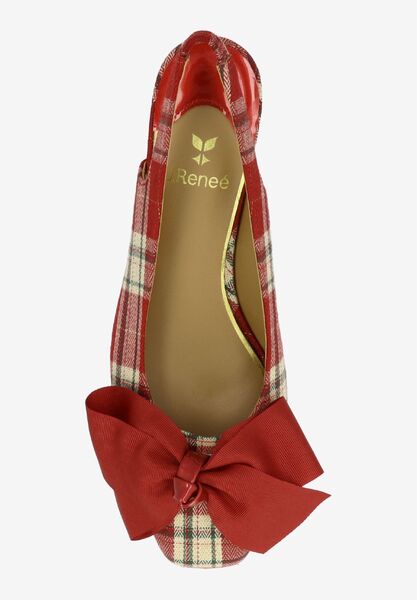 Top view of Lazule RED MULTI PLAID