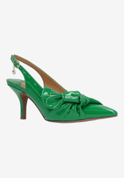 Front view of Lenore GREEN PATENT