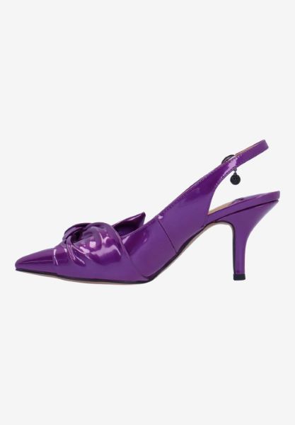 Left side view of Lenore PURPLE PATENT