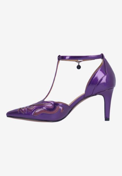 Left side view of Lisha PURPLE PATENT