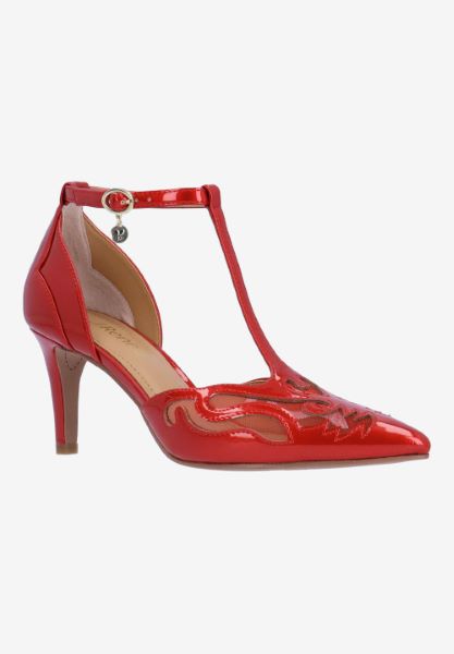 Front view of Lisha RED PATENT