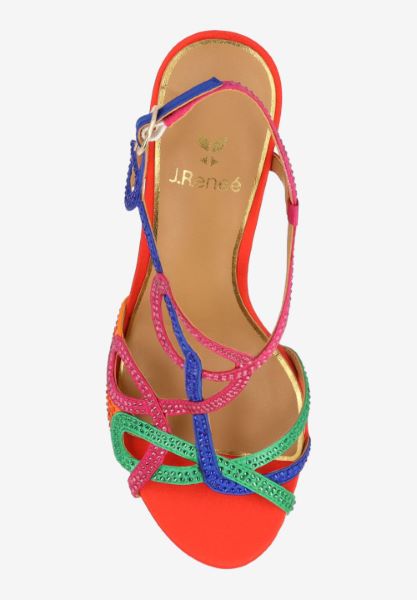 Top view of Lulah BRIGHT MULTI SATIN/STONES