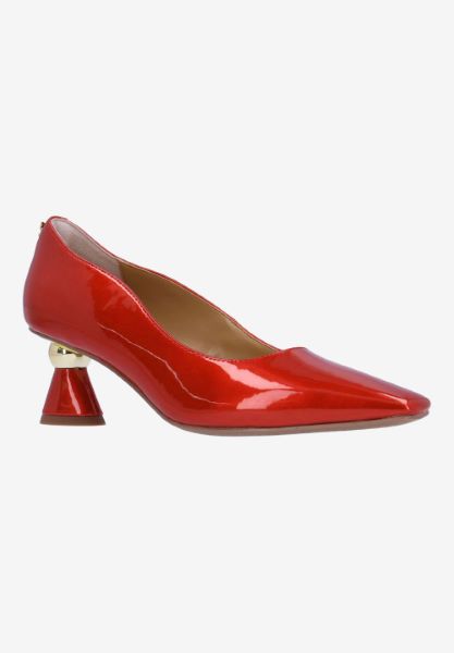 Front view of Lysandra RED PATENT