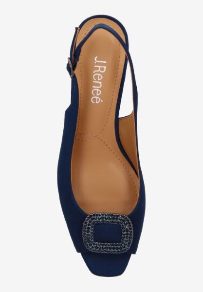 Top view of Madeleina NAVY SATIN