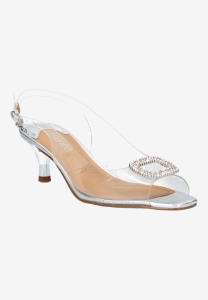 Front view of Madeleina CLEAR/SILVER