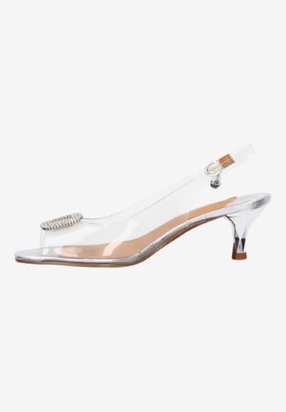 Left side view of Madeleina CLEAR/SILVER
