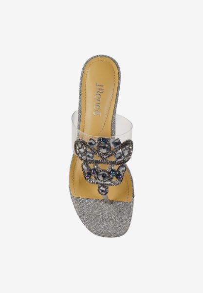 Top view of Maribela CLEAR/PEWTER GLITTER