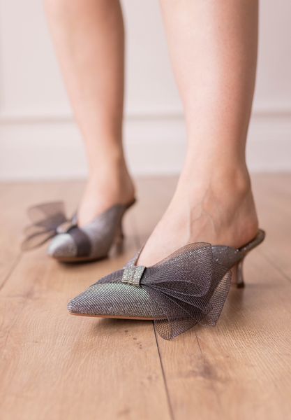 Lifestyle image of Marteena PEWTER GLITTER FABRIC