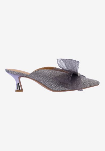Right side view of Marteena PEWTER GLITTER FABRIC