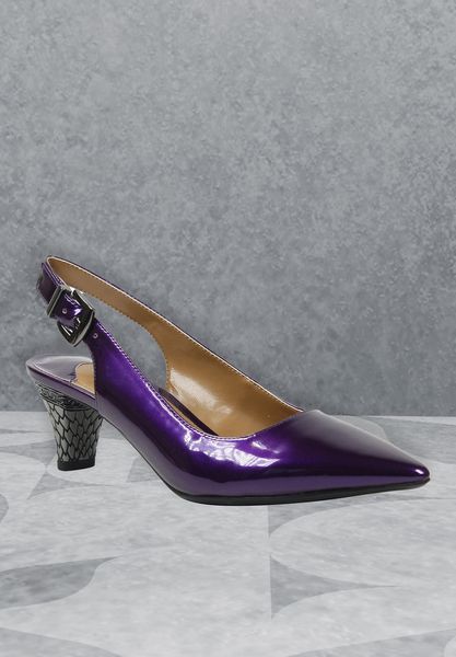 Lifestyle image of Mayetta Purple Pearlized Patent