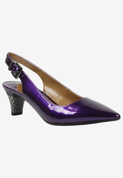 Front view of Mayetta Purple Pearlized Patent