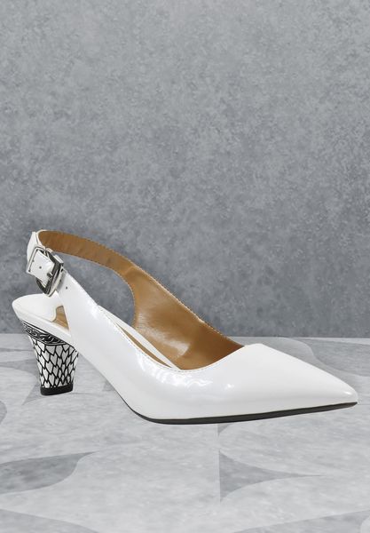 Lifestyle image of Mayetta White Metallic Patent