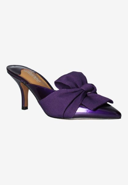 Front view of Mianna PURPLE PATENT/FAILLE