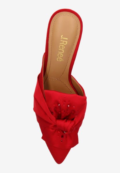 Top view of Mianna RED SATIN