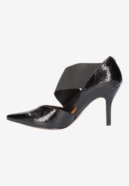 Left side view of Miara BLACK SNAKE PRINT