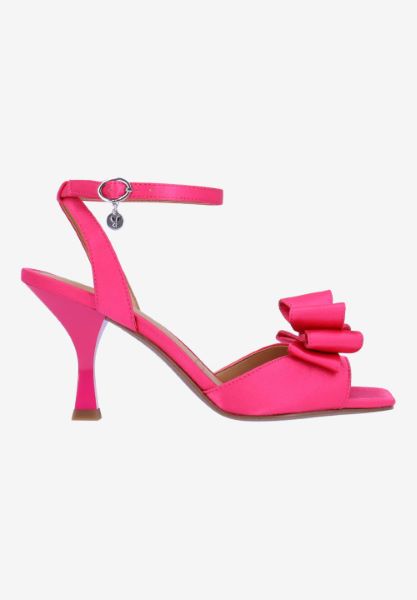 Right side view of Nishia FUCHSIA SATIN