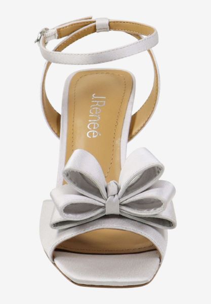 J. Renee' Nishia Grey Fabric Women's Ankle Strap Sandal