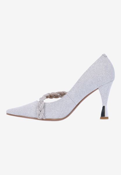 Left side view of Nyomee SILVER DANCE GLITTER