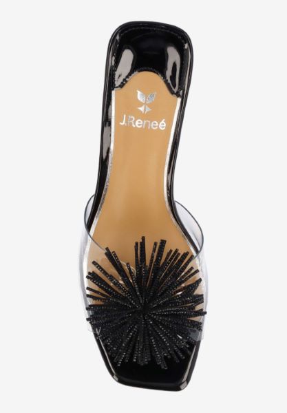 Top view of Ozara CLEAR/BLACK PATENT
