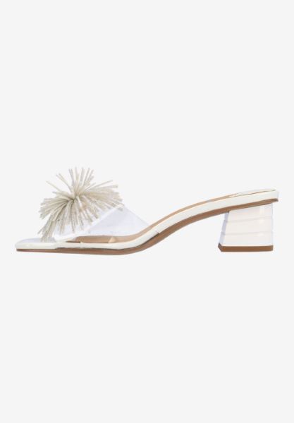 Left side view of Ozara CLEAR/WHITE PATENT