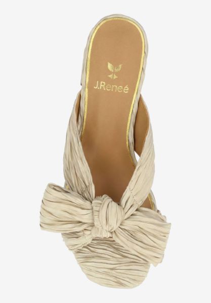Top view of Paladino BEIGE PLEATED SATIN