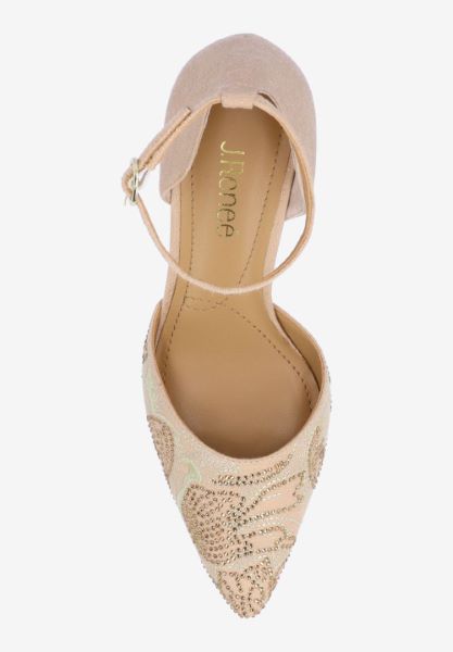 Top view of Payten BEIGE SHANTUNG/GOLD
