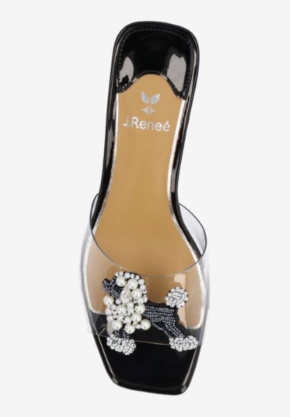Top view of Pewdle CLEAR/BLACK PATENT