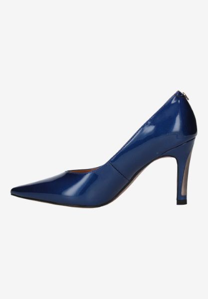 Left side view of Phoebie NAVY PATENT
